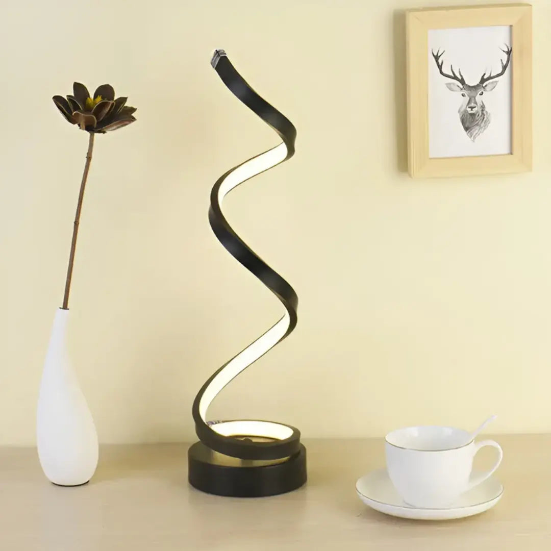Lampe de table LED spirale 19W avec variateur – Lumière sans éblouissement