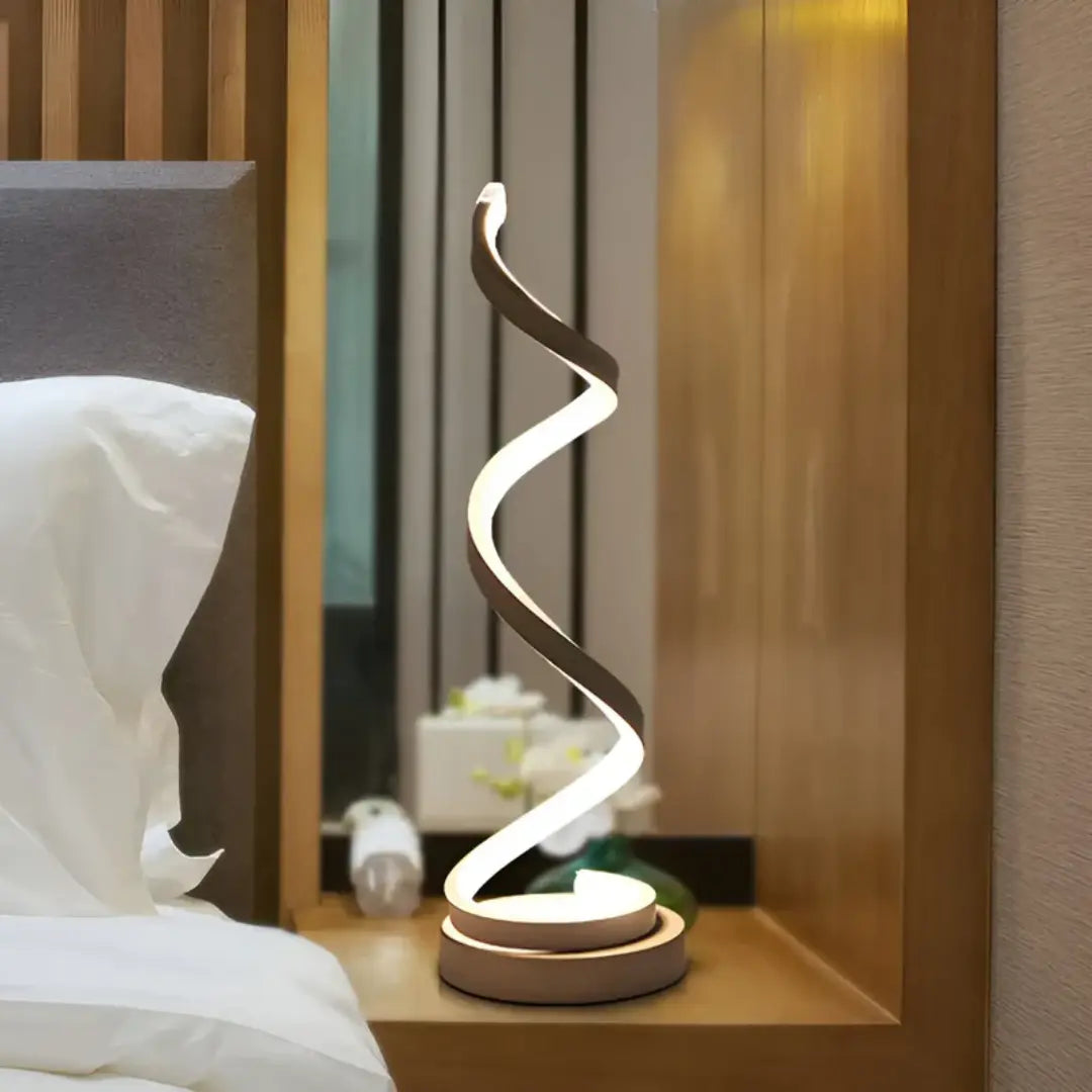 Lampe de table LED spirale 19W avec variateur – Lumière sans éblouissement