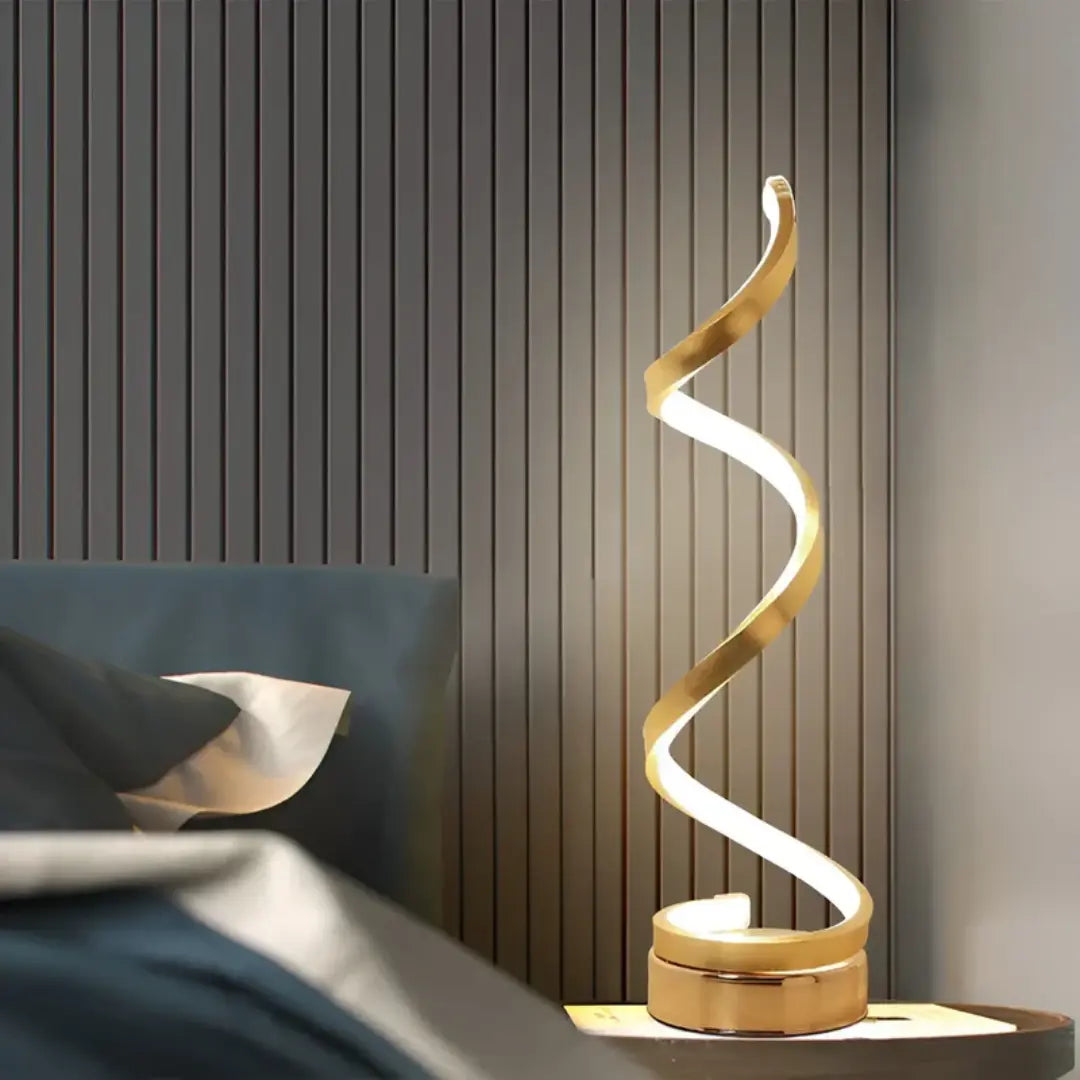 Lampe de table LED spirale 19W avec variateur – Lumière sans éblouissement