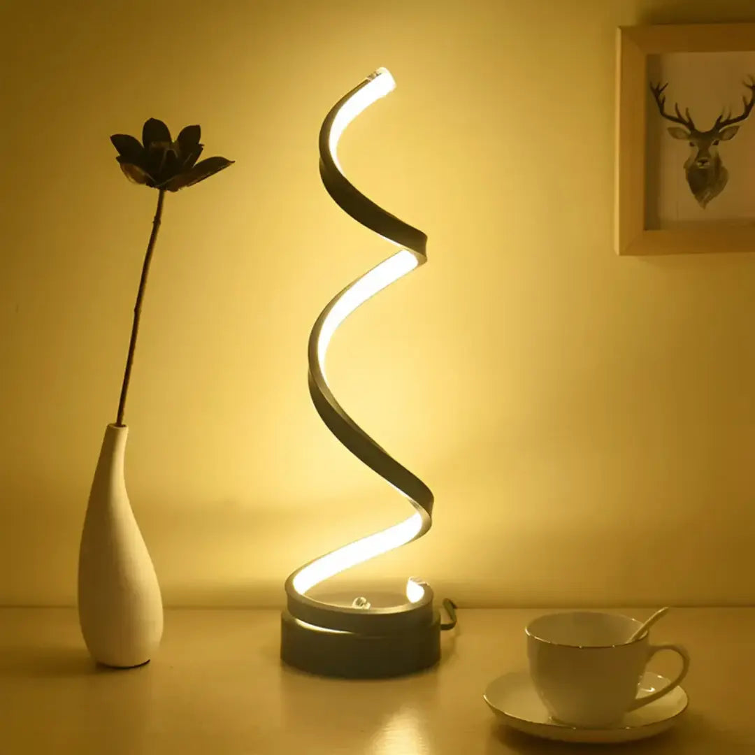 Lampe de table LED spirale 19W avec variateur – Lumière sans éblouissement