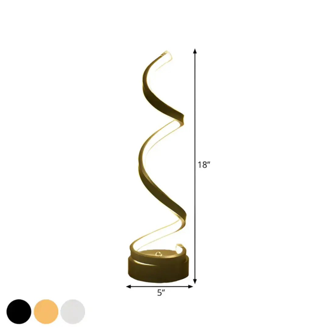 Lampe de table LED spirale 19W avec variateur – Lumière sans éblouissement