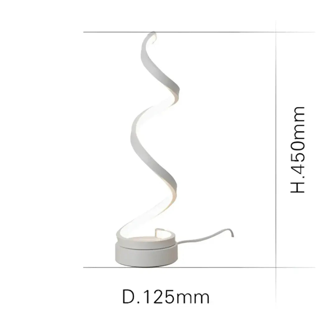 Lampe de table LED spirale 19W avec variateur – Lumière sans éblouissement