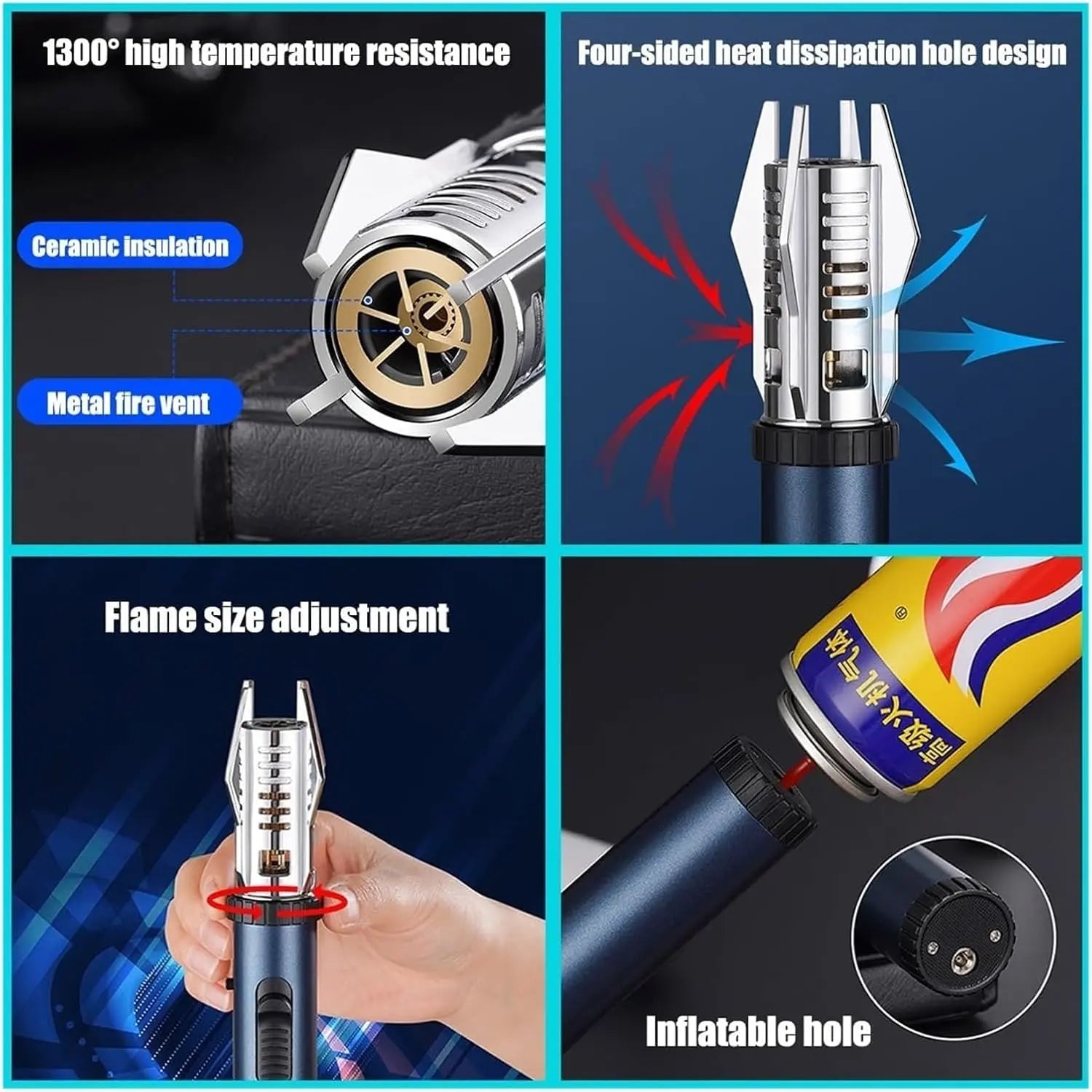 Sturmfeuerzeug™ – Flamme jet réglable pour un allumage fiable par tous les temps [50 % de réduction]