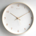 Horloge murale analogique en bois avec mécanisme silencieux – 25 cm