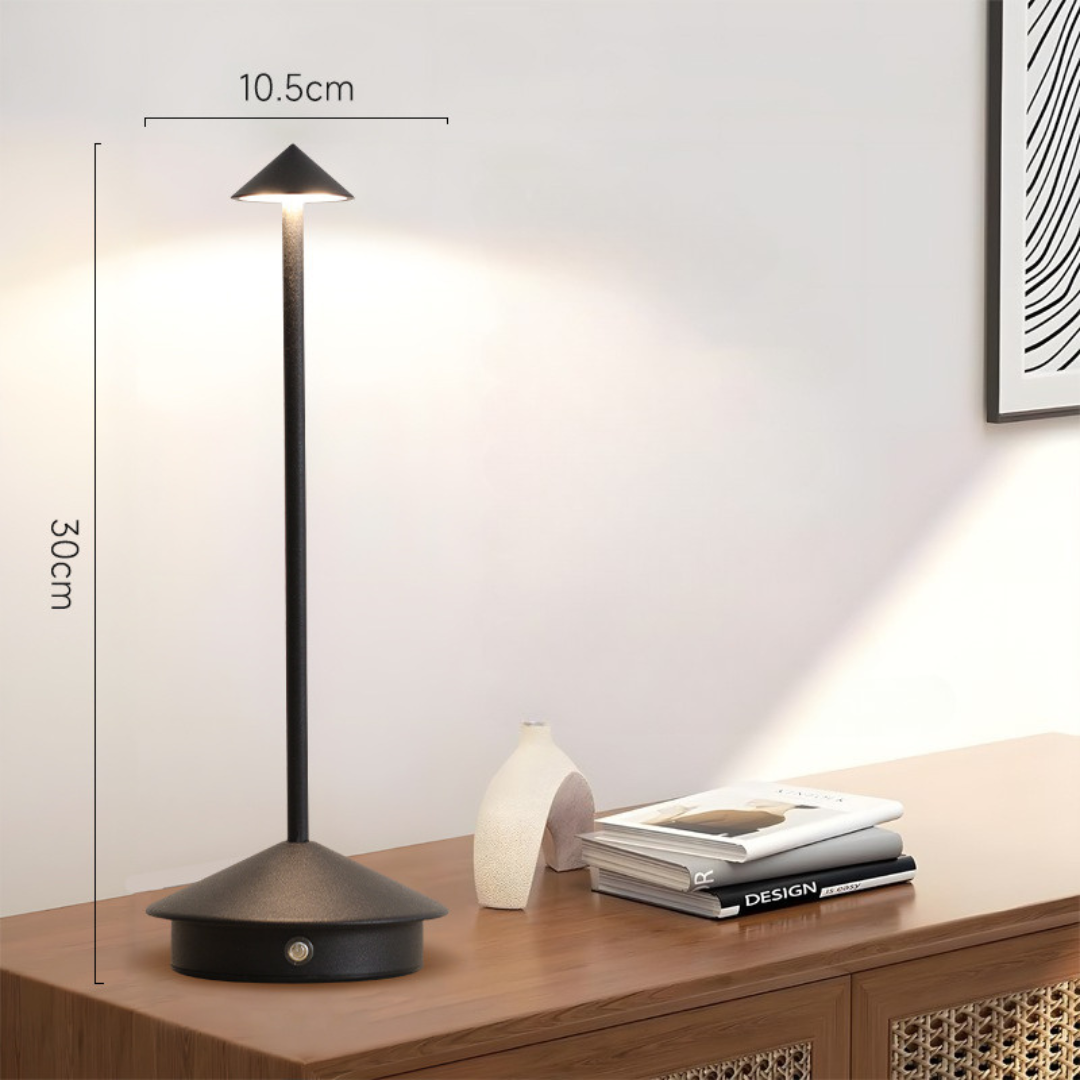 Lampe de table LED sans fil avec variateur tactile et batterie USB