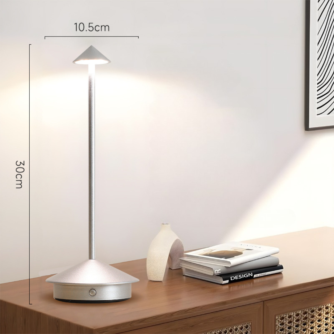 Lampe de table LED sans fil avec variateur tactile et batterie USB
