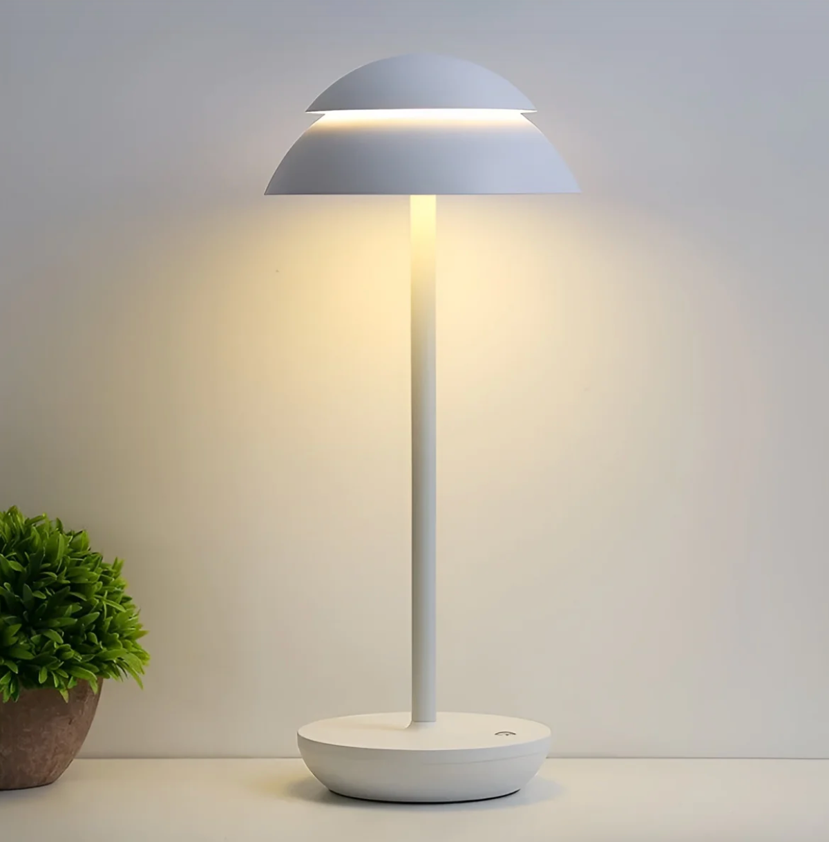 Lampe de table sans fil design champignon dimmable par toucher