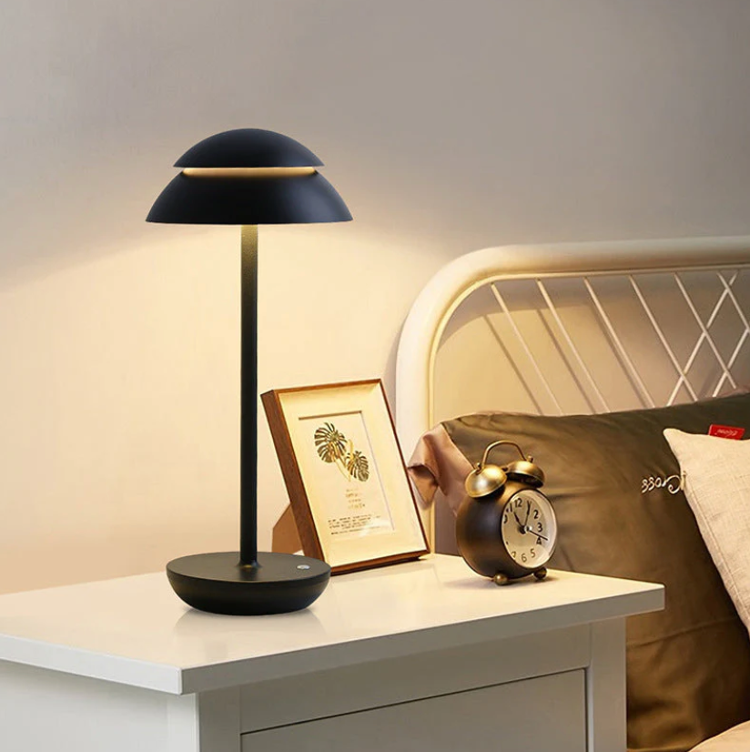 Lampe de table sans fil design champignon dimmable par toucher