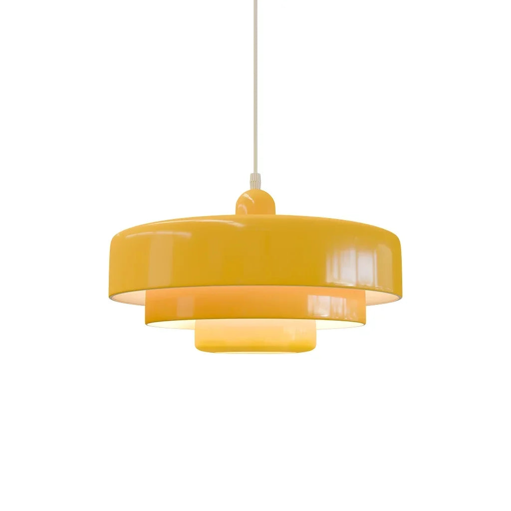 Suspension en disques superposés design Macaron à trois niveaux