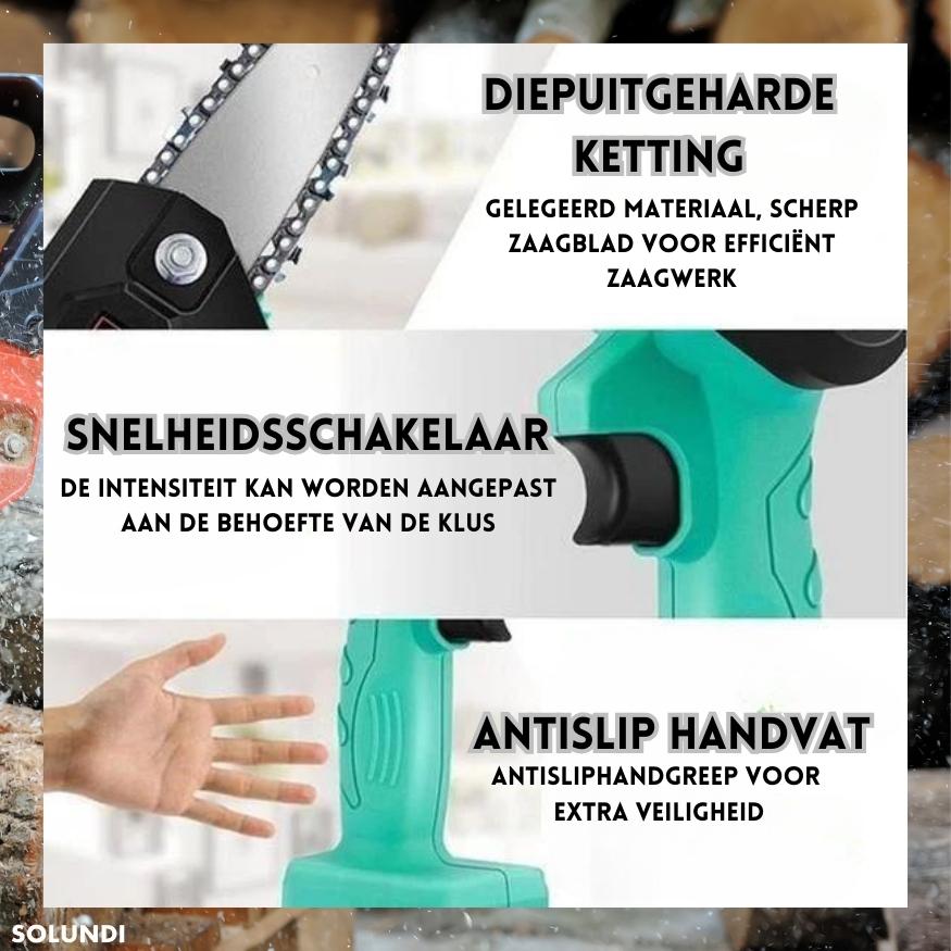 Tronçonneuse sans fil compacte pour jardinage et bricolage