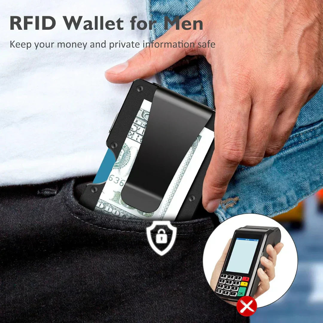 Porte-cartes Aluminium Ultracompact avec Protection RFID Intégrée