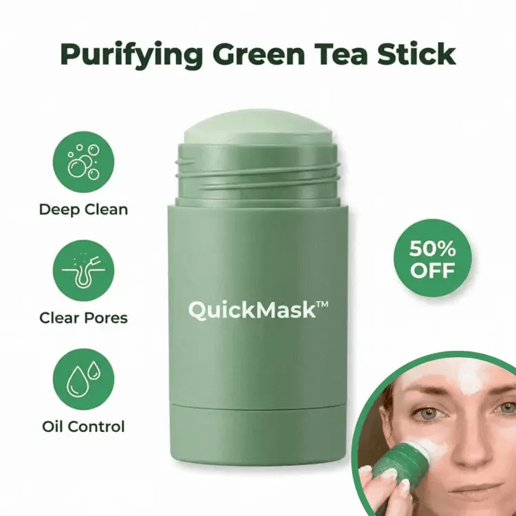 Masque Stick au Thé Vert – Nettoyant Pores Profonds Anti-Points Noirs