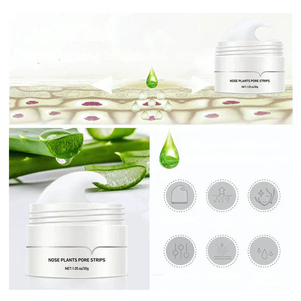 Patchs Anti-Points Noirs au Charbon Actif et Aloe Vera – 20 Pièces