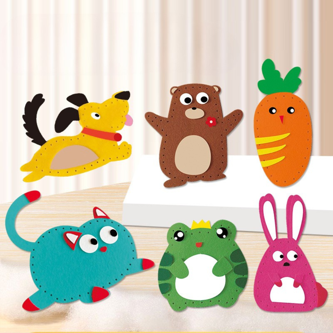 Kit de couture en feutre pour enfants – Animaux à coudre dès 6 ans