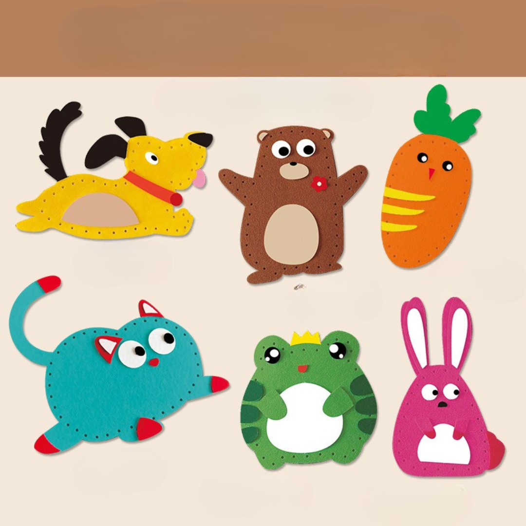 Kit de couture en feutre pour enfants – Animaux à coudre dès 6 ans