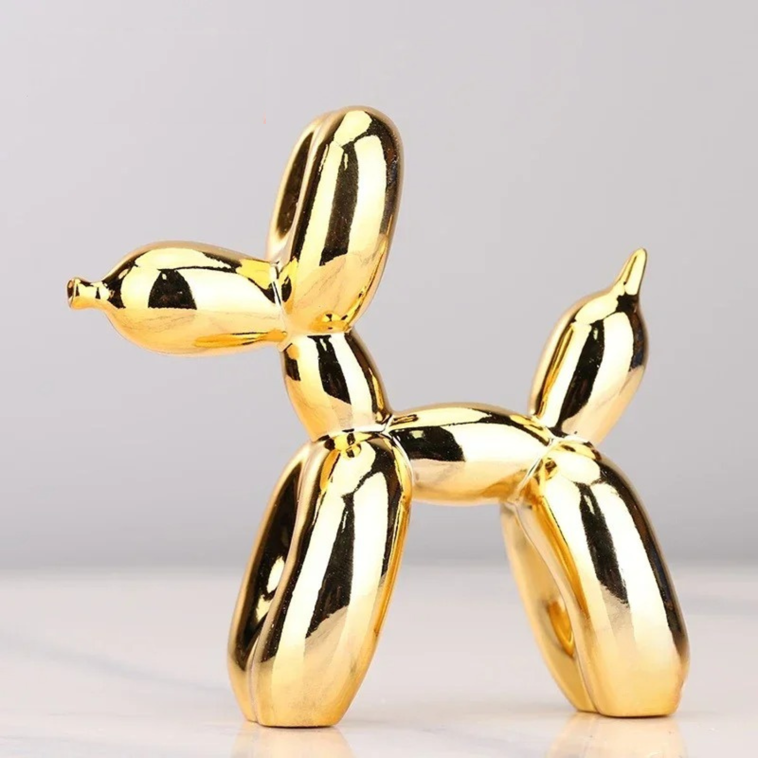 Sculpture chien ballon en résine – figurine décorative Pop Art moderne