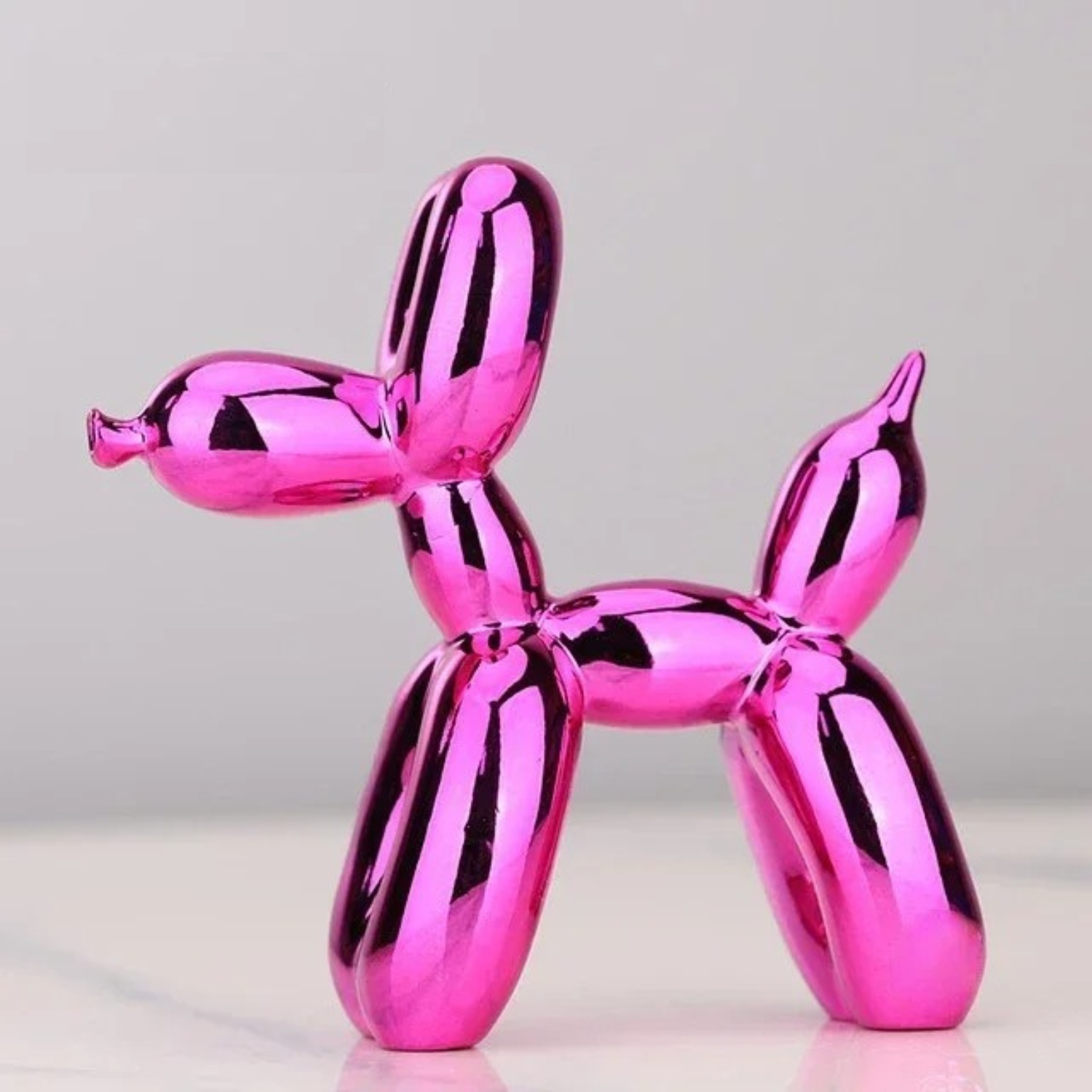 Sculpture chien ballon en résine – figurine décorative Pop Art moderne