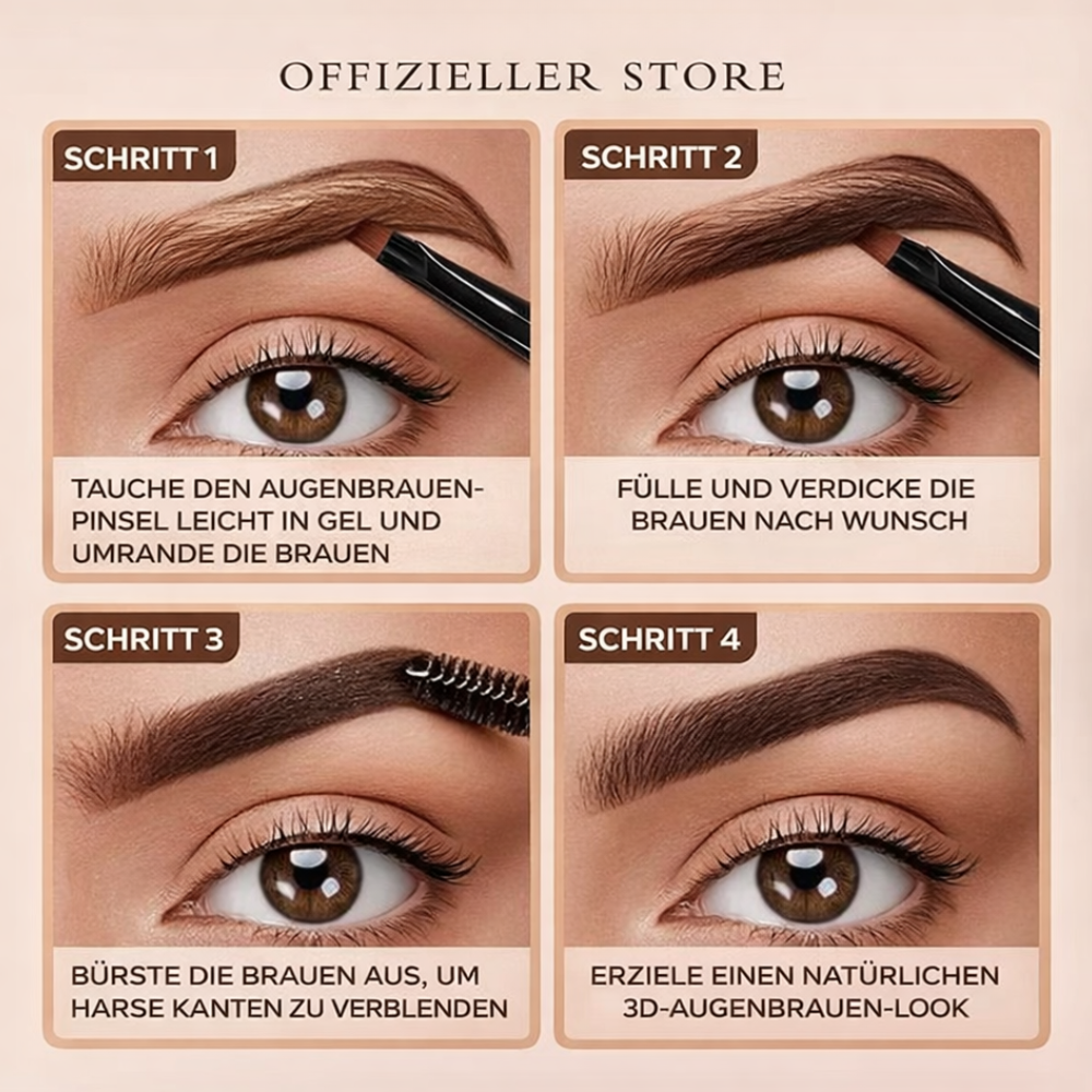 Crème Liner Sourcils avec Pinceau pour Sourcils Plus Fournis et Naturels