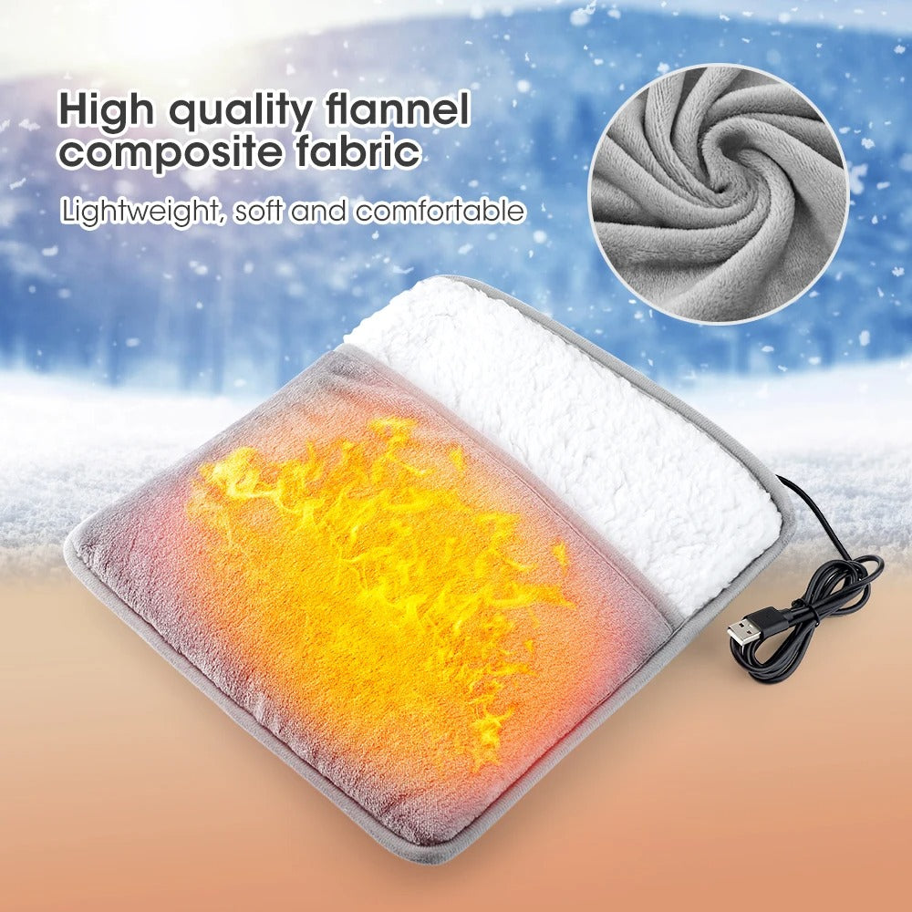 Chauffe-Pieds USB en Flanelle – Chaleur Douce et Constante à 40°C