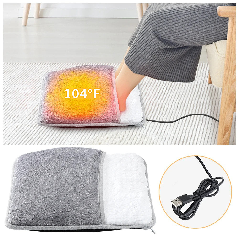 Chauffe-Pieds USB en Flanelle – Chaleur Douce et Constante à 40°C