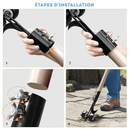 Désherbeur à Rouleau Ergonomique pour Allées et Pavés