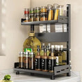 Étagère à épices 2 niveaux – Range-épices de cuisine pour bocaux et bouteilles