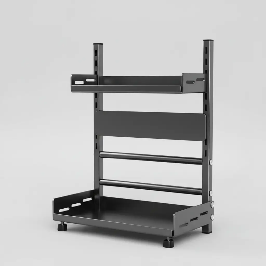 Étagère à épices 2 niveaux – Range-épices de cuisine pour bocaux et bouteilles