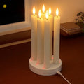 Bougies LED à cire rechargeables – sans flamme avec effet 3D