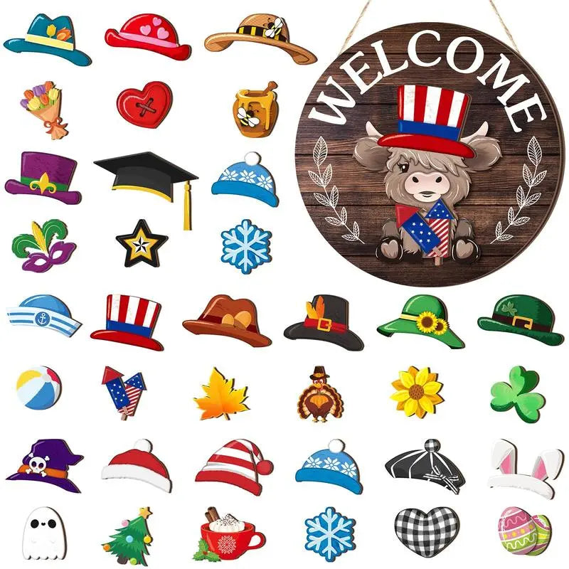 WelcomeWood™ – Aspect Bois Naturel avec Chapeaux Interchangeables à Volonté [50 % de Réduction]