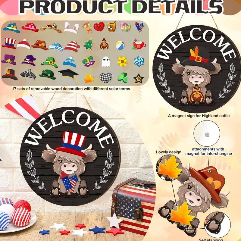 WelcomeWood™ – Aspect Bois Naturel avec Chapeaux Interchangeables à Volonté [50 % de Réduction]