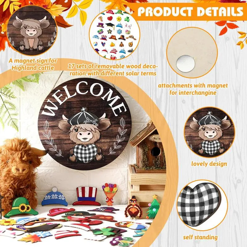 WelcomeWood™ – Aspect Bois Naturel avec Chapeaux Interchangeables à Volonté [50 % de Réduction]