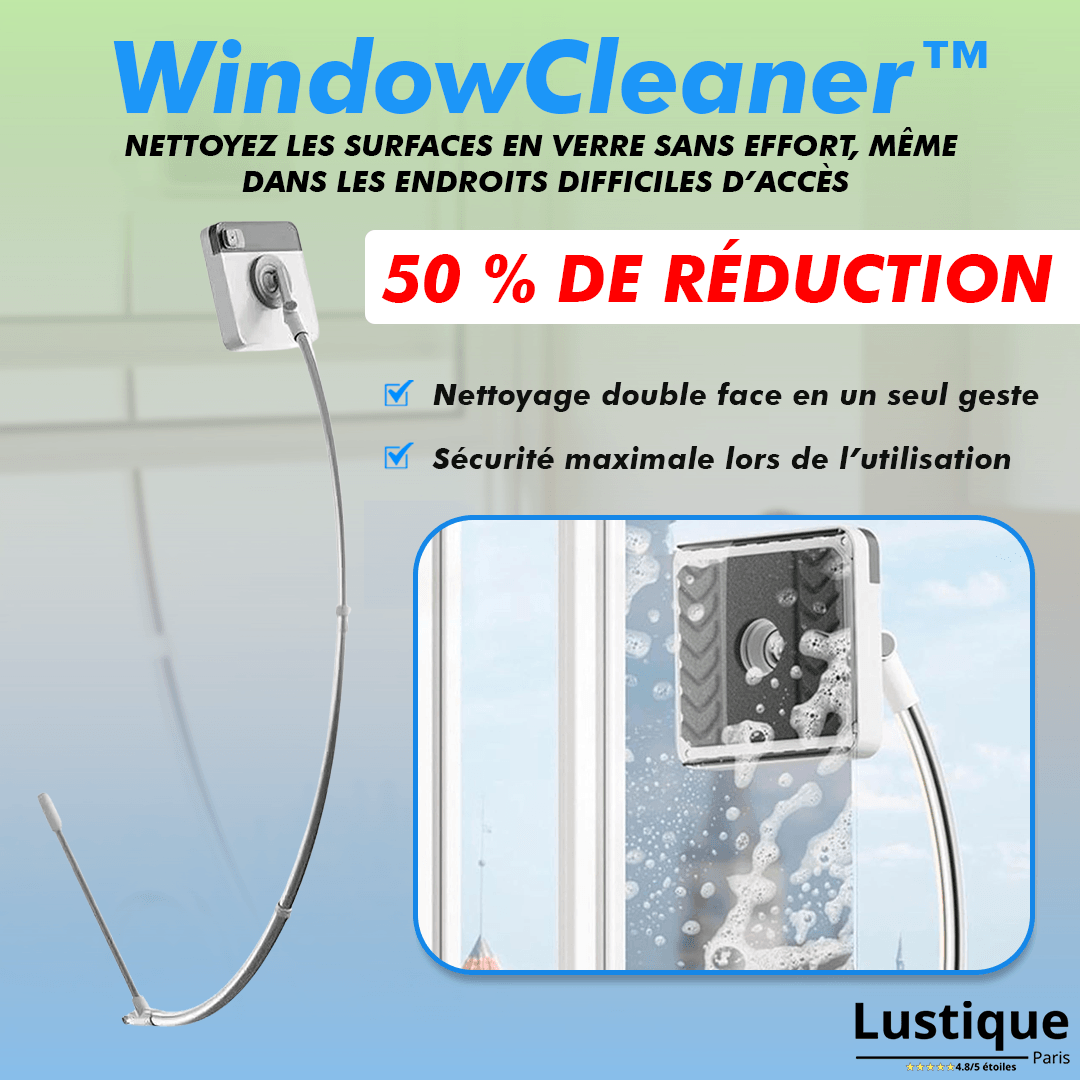 Nettoyeur de Vitres Magnétique Double Face pour Fenêtres Difficiles d'Accès