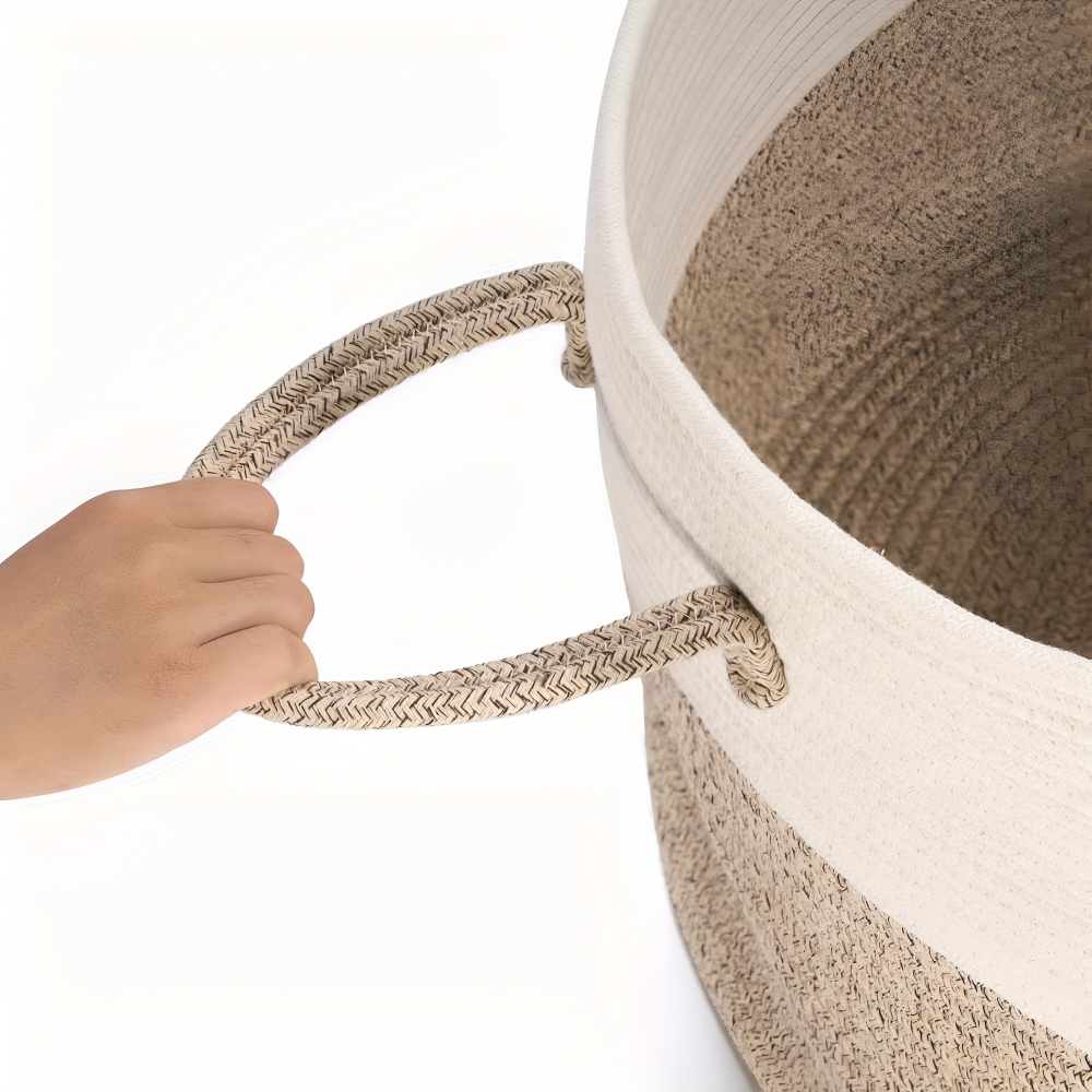 Grand panier tressé 50L pour le linge, les jouets et les couvertures