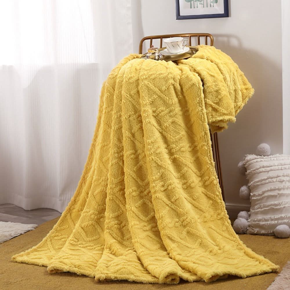Couverture polaire moelleuse avec design 3D – douce et chaude