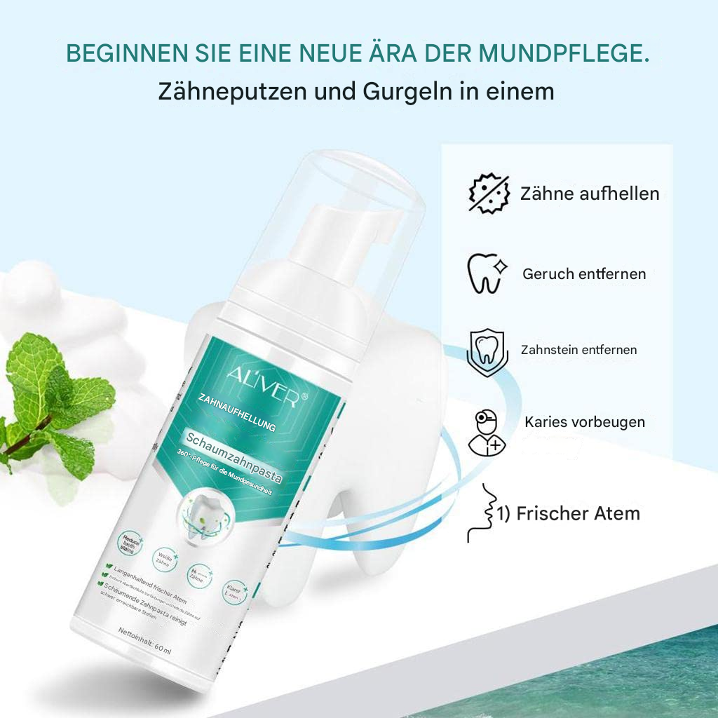 Dentifrice mousse blanchissant – Soin bucco-dentaire anti-taches