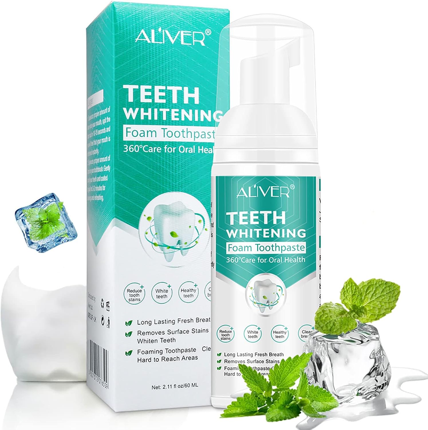 Mousse Dentifrice Blanchissante – Éclat, Fraîcheur et Gencives Saines