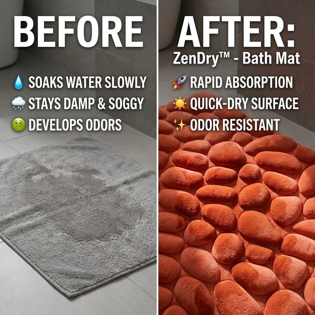 Tapis de bain à séchage rapide antidérapant doux et confortable