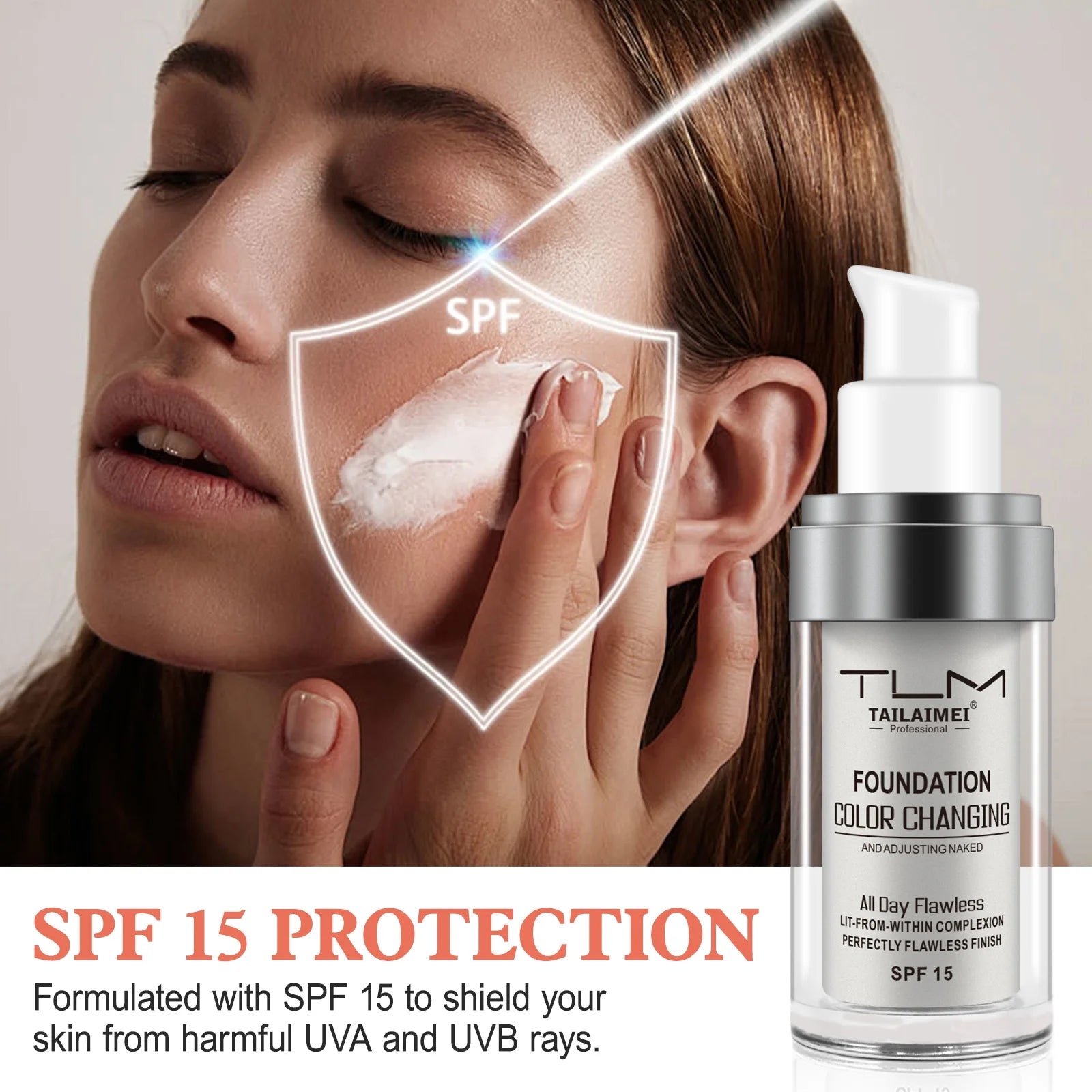 Fond de Teint Adaptatif Hydratant avec Protection Solaire UV