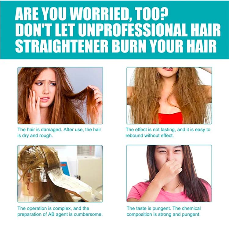 Crème Lissante Capillaire à la Kératine pour Cheveux Lisses et Brillants