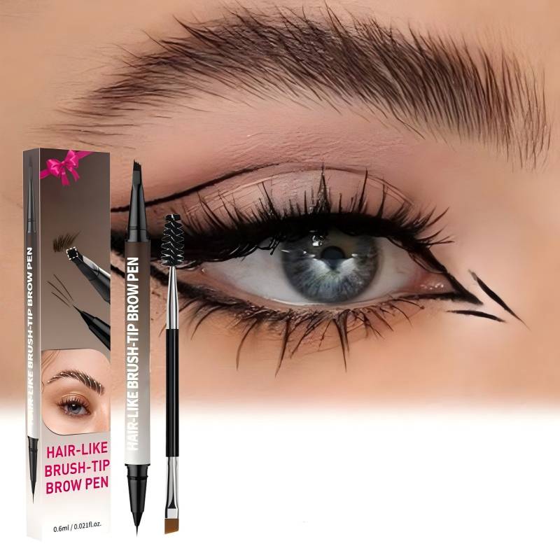 Crayon Sourcils et Eyeliner 2-en-1 Waterproof à Pointe Ultra-Fine