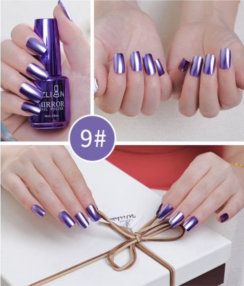 Vernis Chromé Effet Miroir à Séchage Rapide pour Ongles Brillants