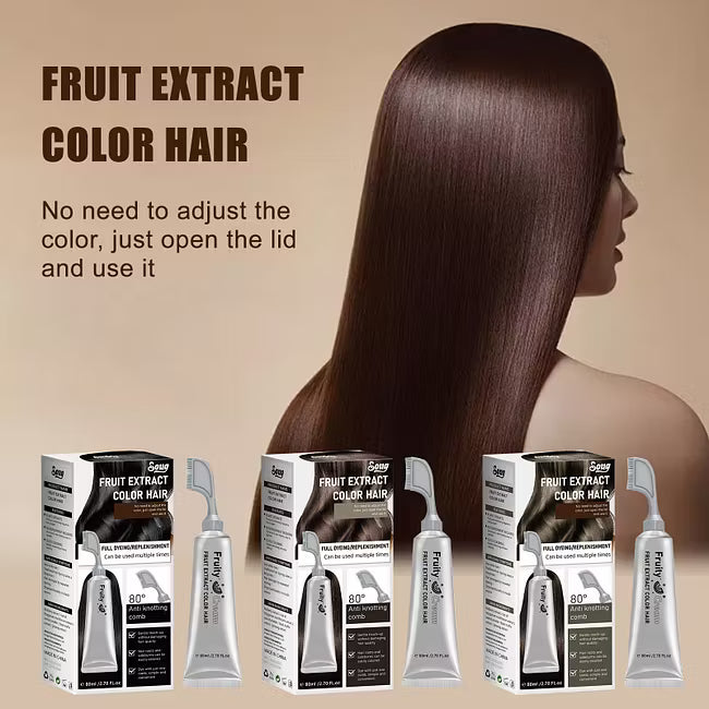Peigne Colorant Couvre Cheveux Gris Instantanément – Applicateur Couleur Noir