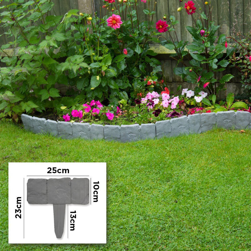 Bordure de jardin flexible aspect pierre – Système d'emboîtement sans outils