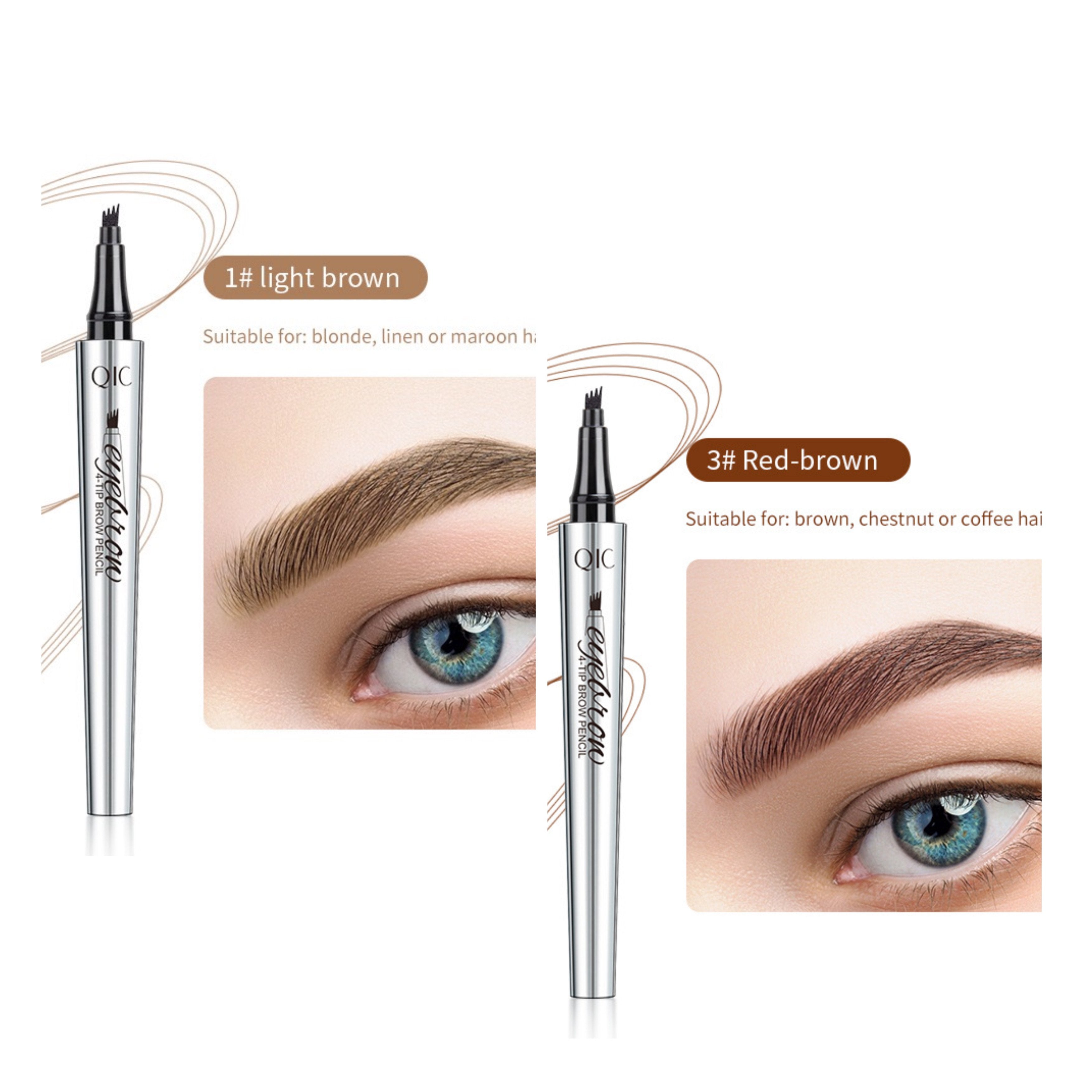 Crayon à sourcils waterproof effet microblading – Pointe fine longue tenue