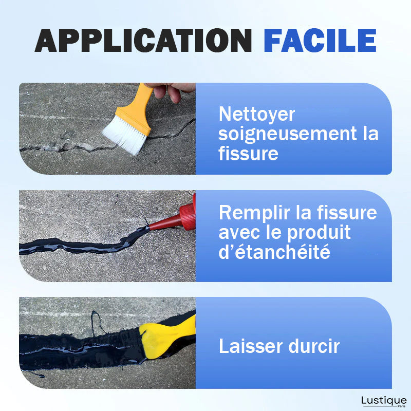 Mastic d'étanchéité élastique pour fissures béton, ciment et maçonnerie
