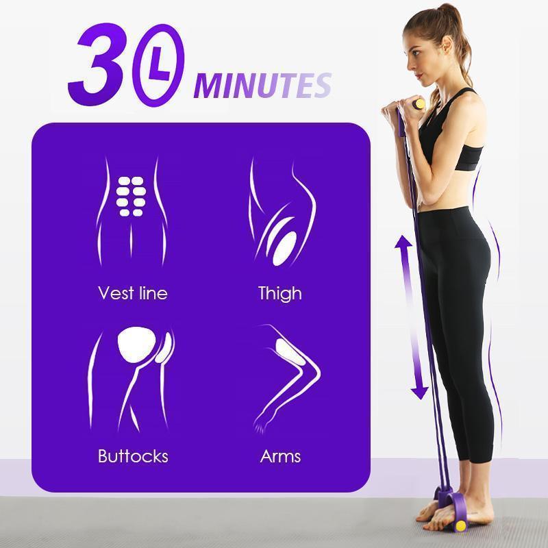 Bandes de Résistance Élastiques avec Poignées pour Renforcement Musculaire