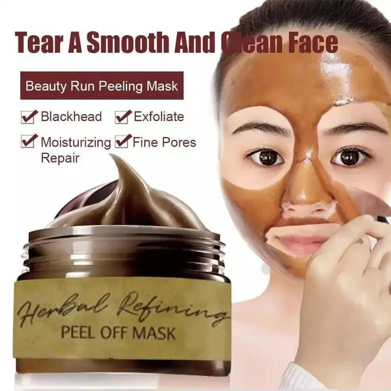 Masque Visage Peel-Off au Ginseng et Caféine – Pores Affinés et Peau Éclatante
