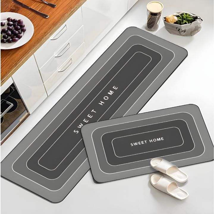 Tapis de sol en microfibre antidérapant – ultra-absorbant pour la cuisine et la salle de bain
