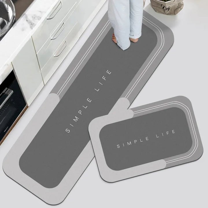 Tapis de sol en microfibre antidérapant – ultra-absorbant pour la cuisine et la salle de bain
