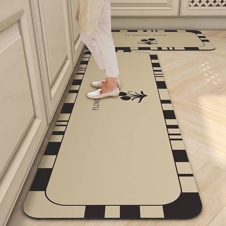 Tapis de sol en microfibre antidérapant – ultra-absorbant pour la cuisine et la salle de bain